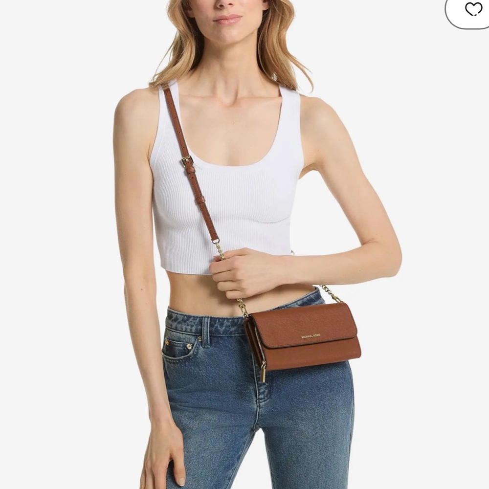 Michael Kors Jet Set Large Wallet on Chain Crossbody